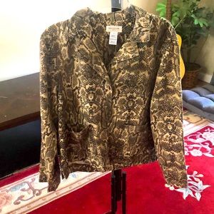 Jones New York snake skin print blazer